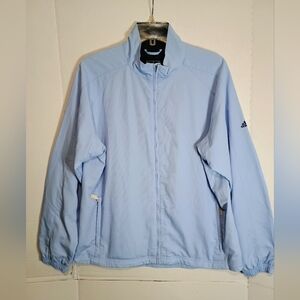 Adidas Women's Blue Windbreaker Lightweight Jacket Size